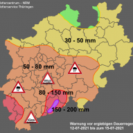 Ergiebiger Dauerregen über NRW erwartet 
