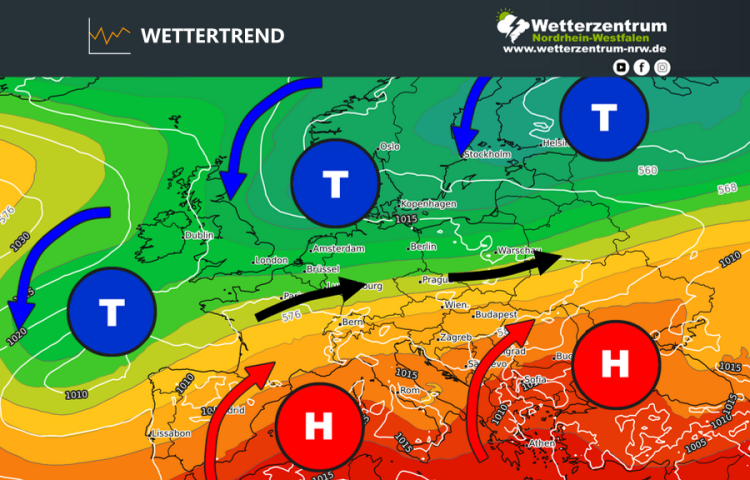 Der NRW 10-Tage-Trend: Hochsommer verabschiedet sich
