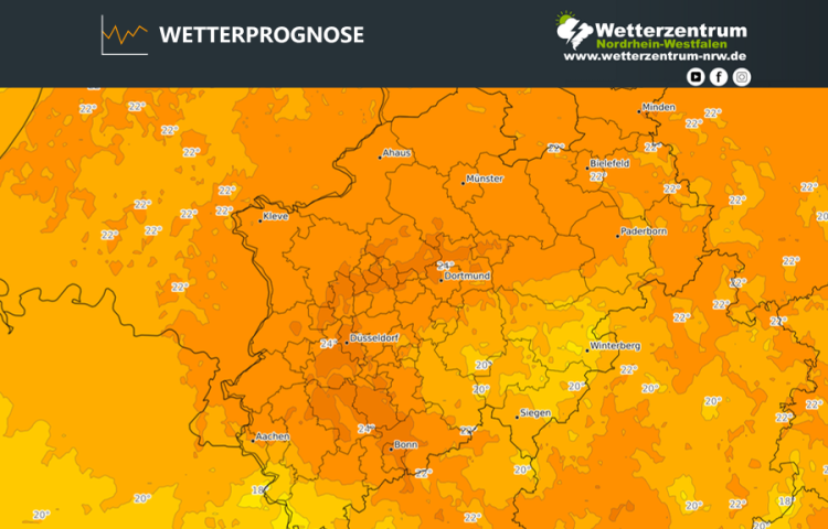 Das NRW Wetter für heute Samstag, 29.08.2026