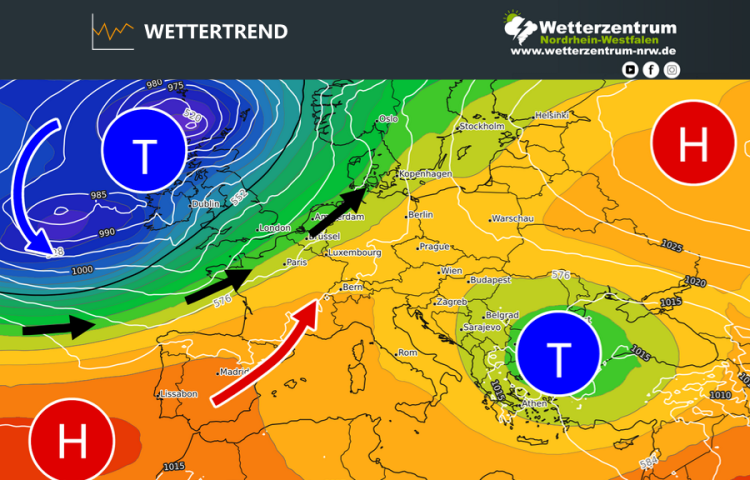 Der NRW 10-Tage-Trend: Anfangs noch wechselhaft, dann Altweibersommer